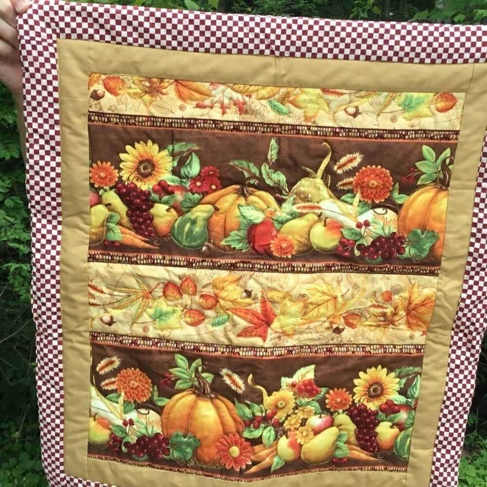 NWT Hand Crafted Quilted Fall Wall Hanging/Runner
